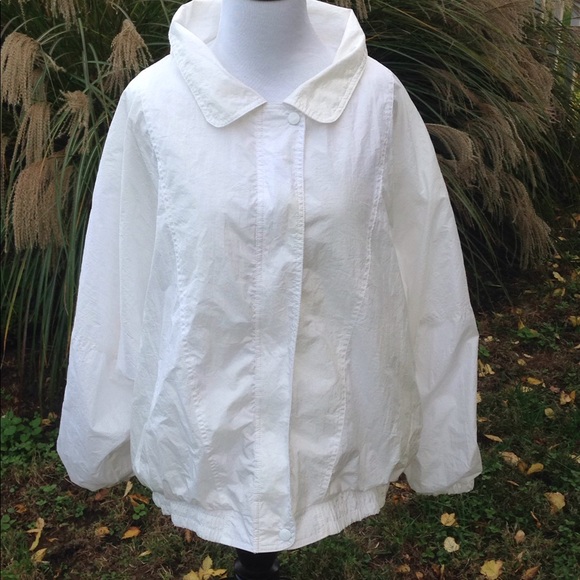 Blair Jackets & Blazers - Blair white zippered windbreaker 3XL